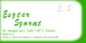 eszter szorat business card